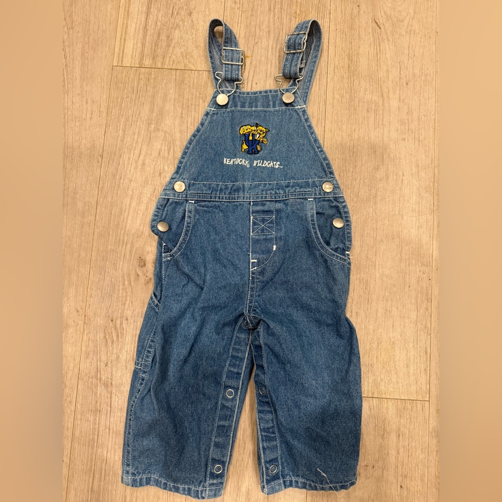 Kentucky Wildcats uk denim overalls kids 18m vintage foot back